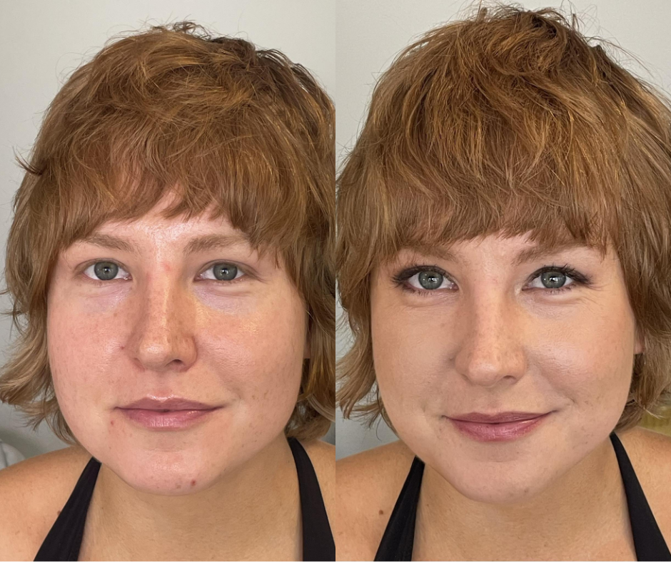 Madeline’s completed transformation following a makeup and color analysis session at The Honest Image