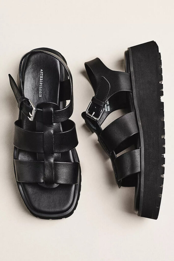 Black Platform Sandals 
