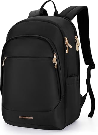 A black carry-on travel backpack for women