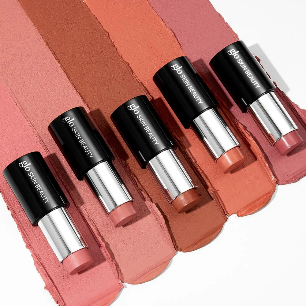 Glo’s cream blush stick for cheeks and lips.
