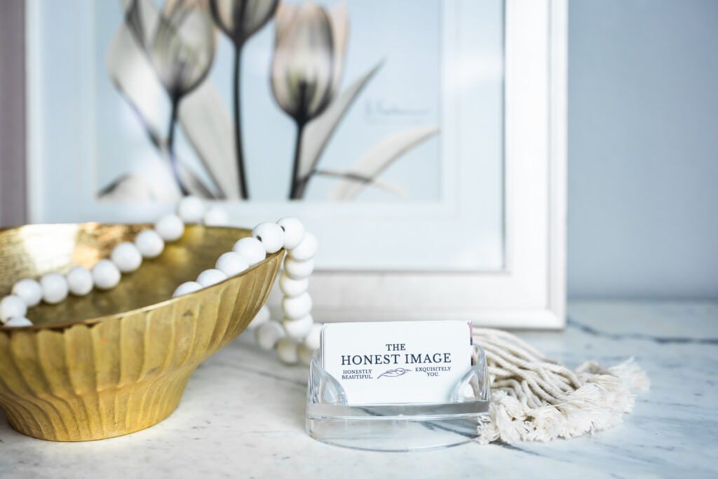Honest Image card displayed in a stylish decorative setting