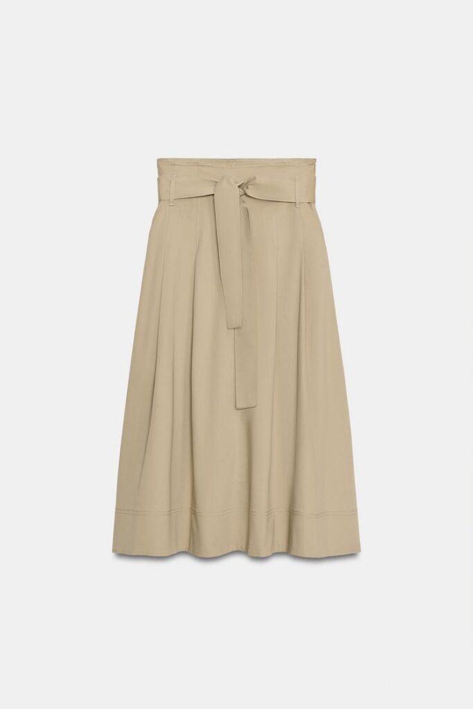 BELTED MIDI SKIRT